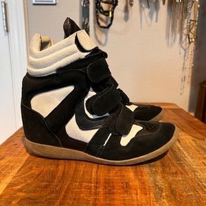 Steve Madden Black/White Hilight Sneaker Boots
